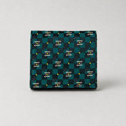 シルク印伝〈西陣織＋漆〉｜二つ折り財布｜デェア
